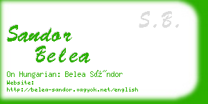 sandor belea business card